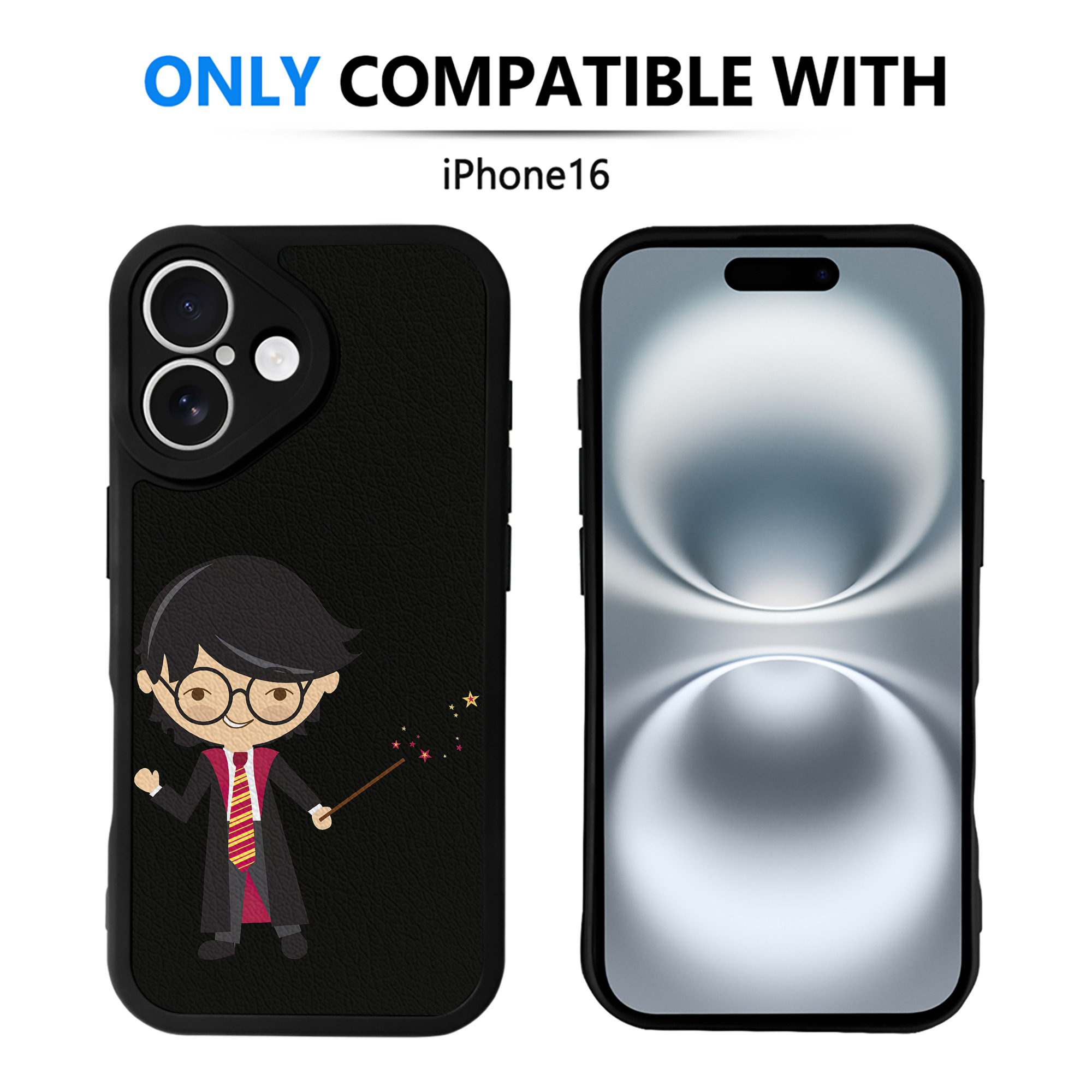 （画像用） Harry Potter ハリー・ポッターシリーズ 【iPhone 16シリーズ対応】シリコンスマホケース（レザー調） 材質：シリコン